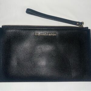 Michael Kors Black Textured Clutch